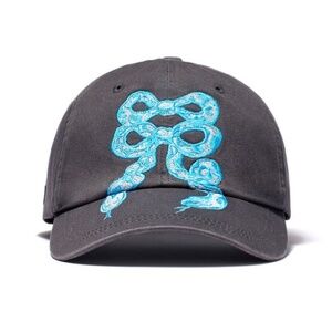 433. OPEN YY Snake Bow Embroidered Grey Hat NWT $170